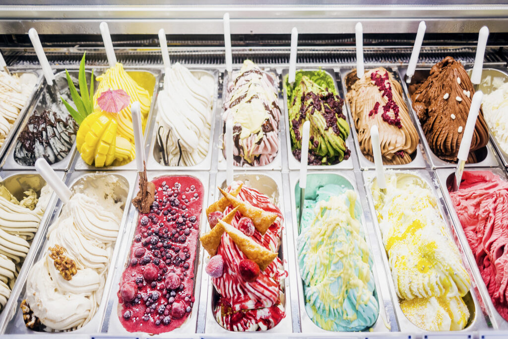 Italiaans gelato ijs