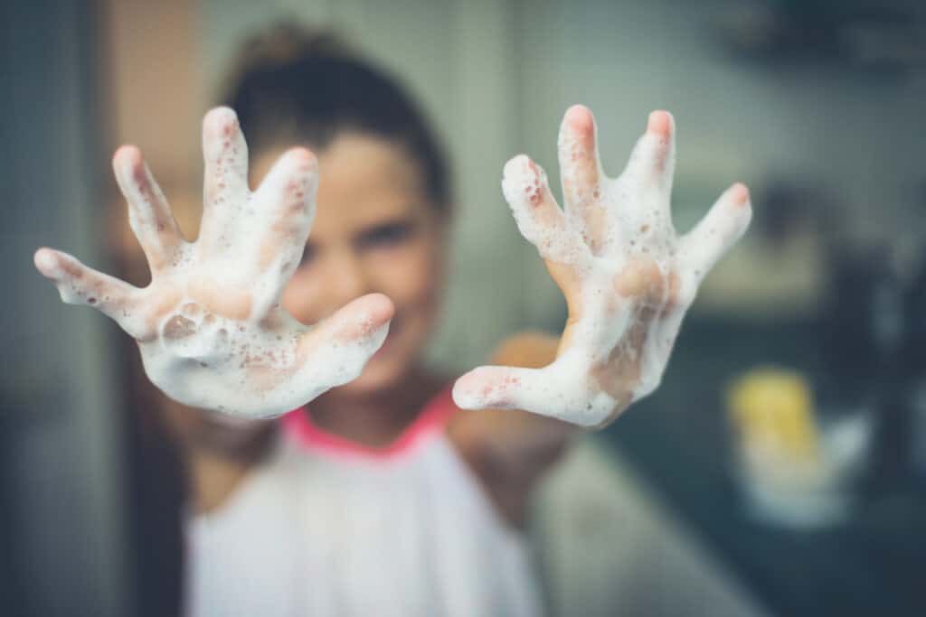 Handen wassen tegen voedselvergiftiging