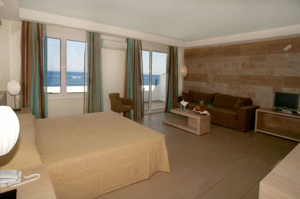 Hotelkamer van Glaros Beach Hotel in Chersonissos, Kreta, Griekenland