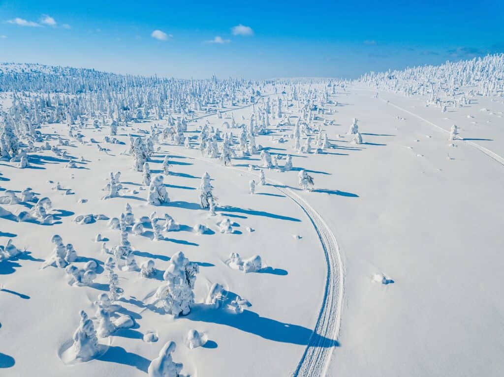 Lapland in de sneeuw