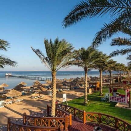 Strand van Rixos Sharm el Sheikh in Sharm el Sheikh, Zuid-Sinaï, Egypte