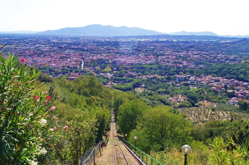 Uitzicht over Montecatini Terme in Italië