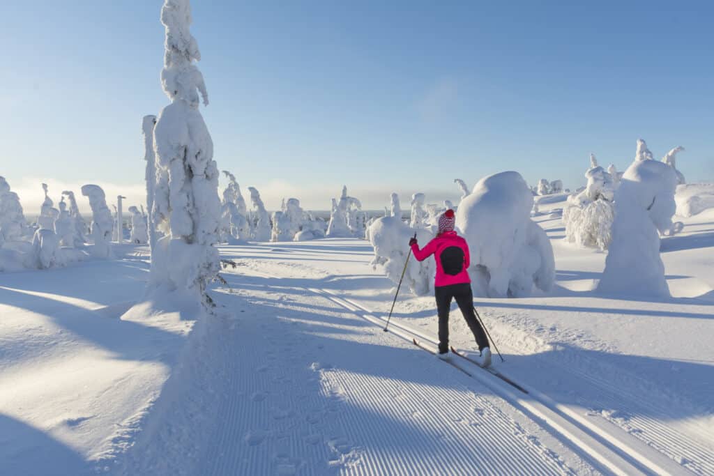 Langlaufen in Lapland, Finland