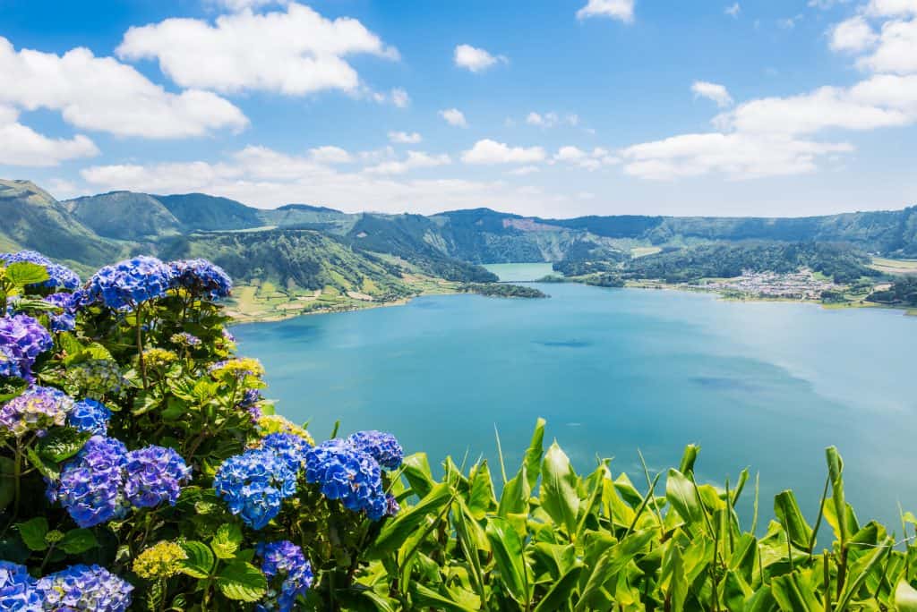 Meer van Sete Cidades op de Azoren