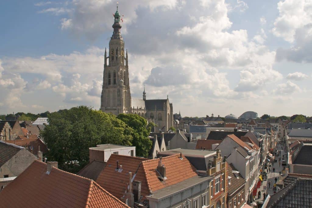 Centrum van Breda in Noord-Brabant