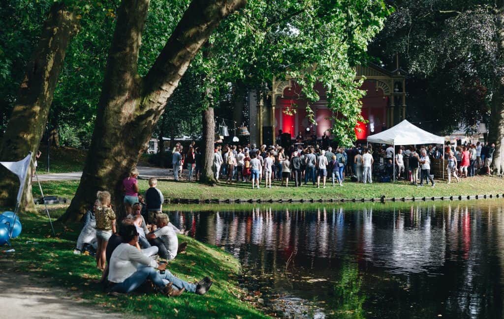 Festival in het park in Leeuwarden