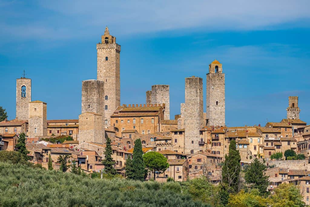 Uitzicht over de torens van San Gimignano