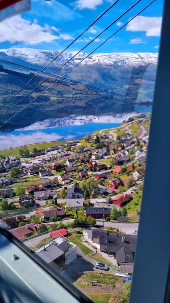 Uitzicht over Voss in Noorwegen